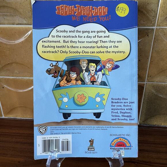 Cartoon Network Scooby-Doo Reader #08 The Race Car Monster Level 2 Paperback - Picture 2 of 6